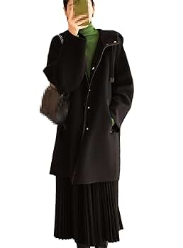 Amazon.com: ERFMFKL Women's Woolen Coat Autumn Winter Solid